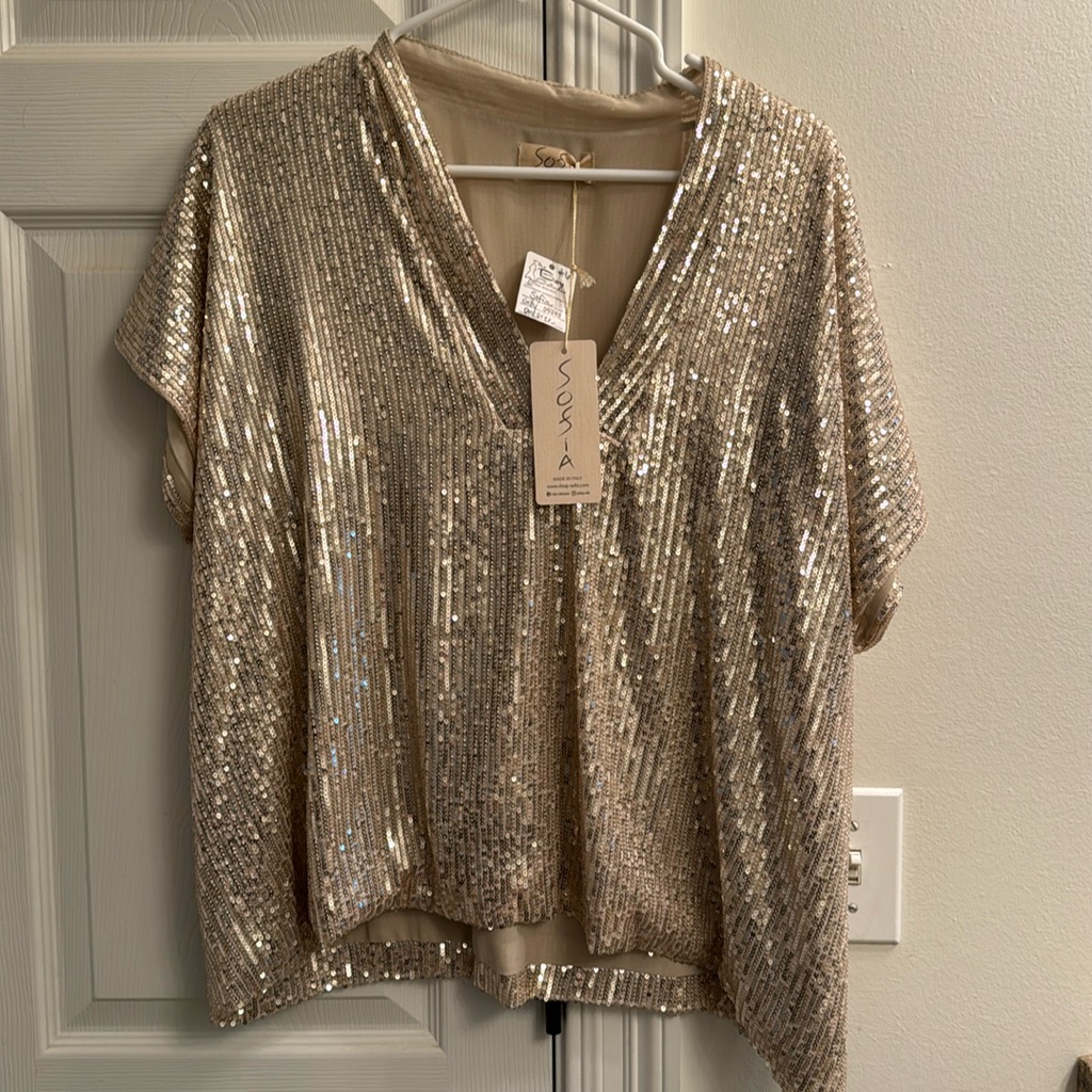 Sofia Sequin Top